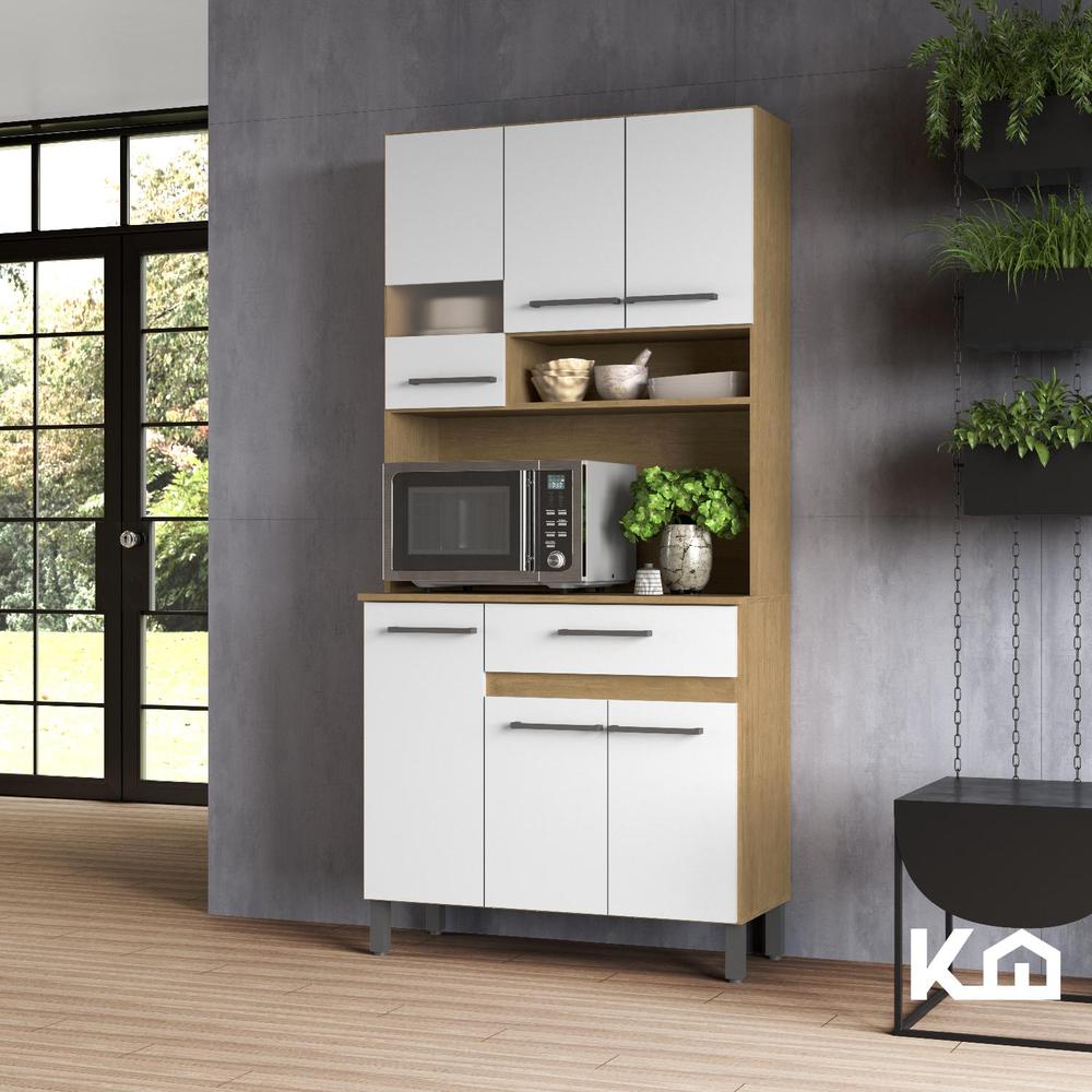 Foto 3 pulgar | Mueble Rack Cocina Multiuso Alacena 6 Repisas Madera Estante