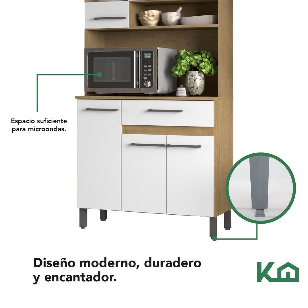 Foto 6 pulgar | Mueble Rack Cocina Multiuso Alacena 6 Repisas Madera Estante