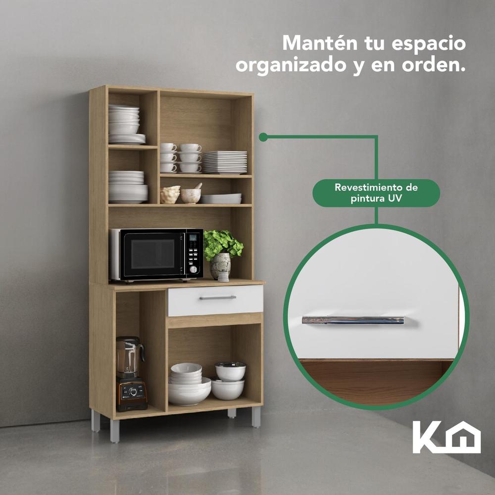 Foto 8 pulgar | Mueble Rack Cocina Multiuso Alacena 6 Repisas Madera Estante
