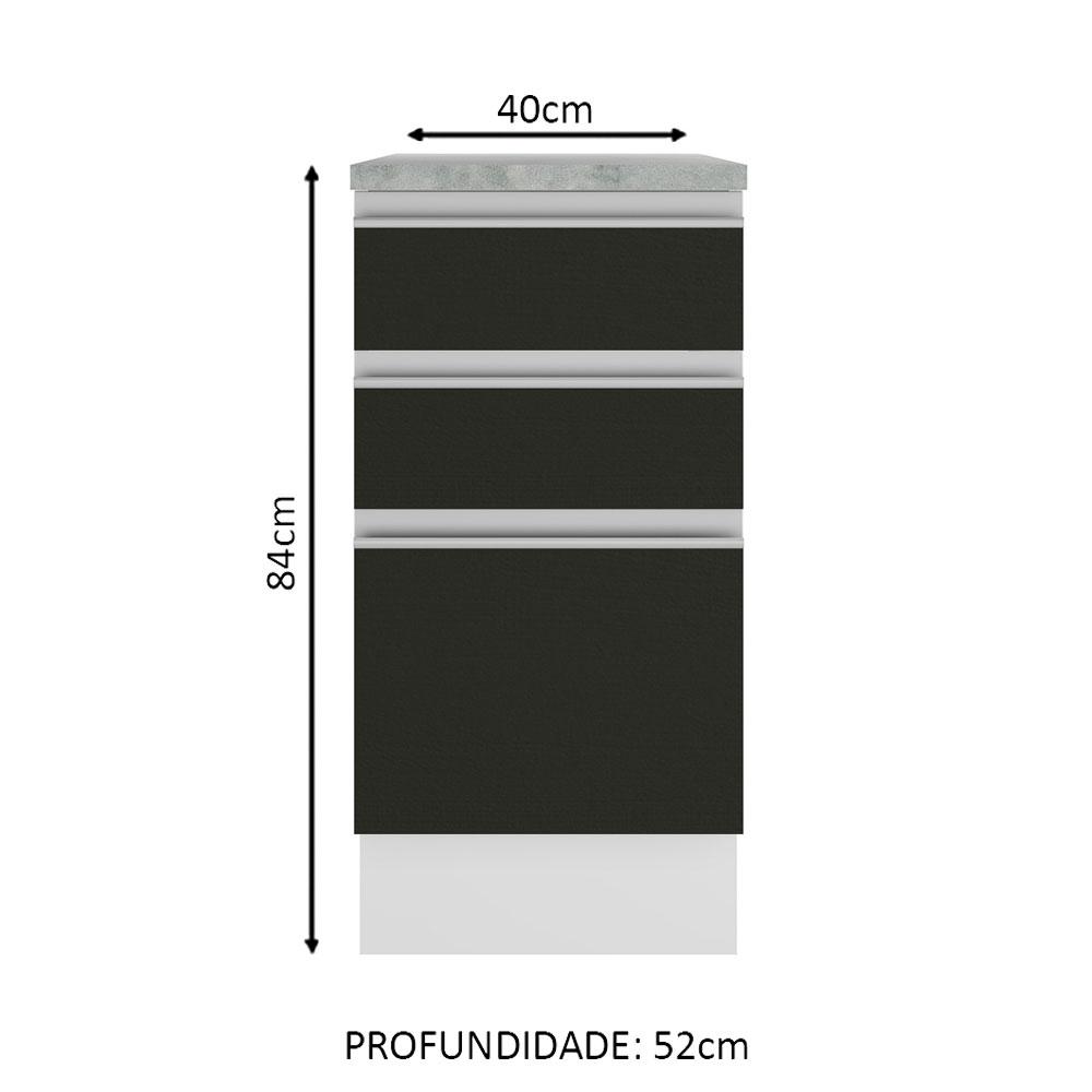 Foto 2 | Gabinete Bajo Cocina Madesa Glamy 40cm Con Encimera Bn 01