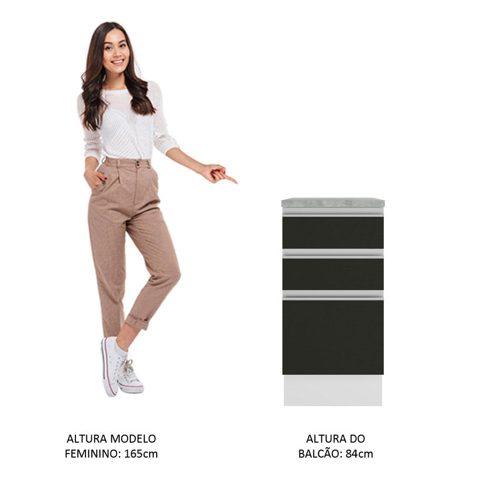 Foto 5 pulgar | Gabinete Bajo Cocina Madesa Glamy 40cm Con Encimera Bn 01