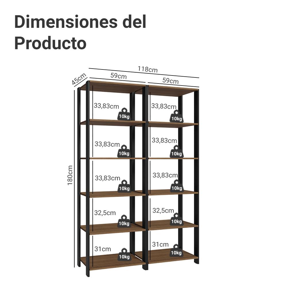 Foto 4 pulgar | Armario Organizador Multiuso Para Cocina Madesa 118cm Mn