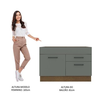 Foto 5 | Gabinete Bajo Cocina Madesa Agata 120cm Sin Encimera Mg 10