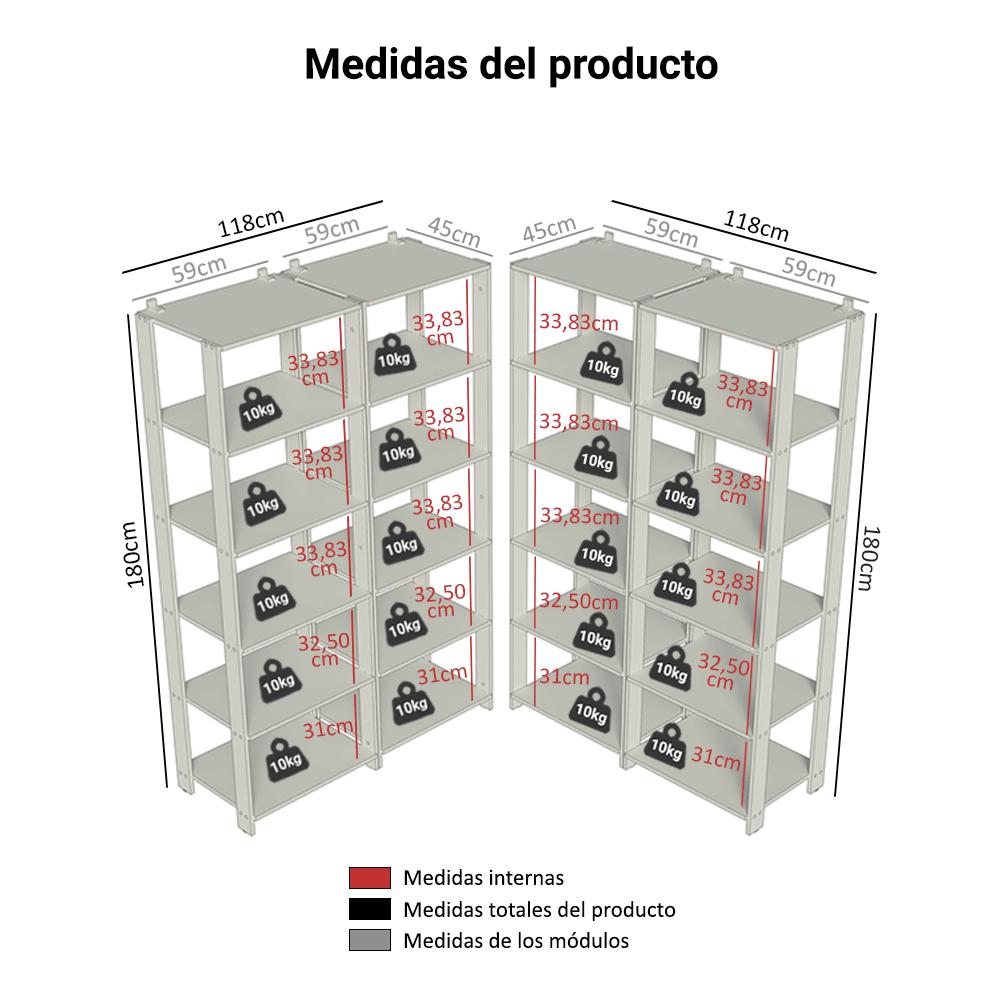 Foto 4 pulgar | Armario Organizador Multiuso Para Cocina Madesa 236cm Mn