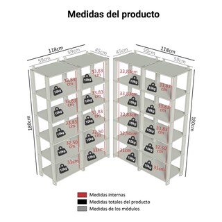 Foto 3 | Armario Organizador Multiuso Para Cocina Madesa 236cm Mn