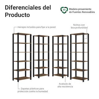 Foto 4 | Armario Organizador Multiuso Para Cocina Madesa 236cm Mn