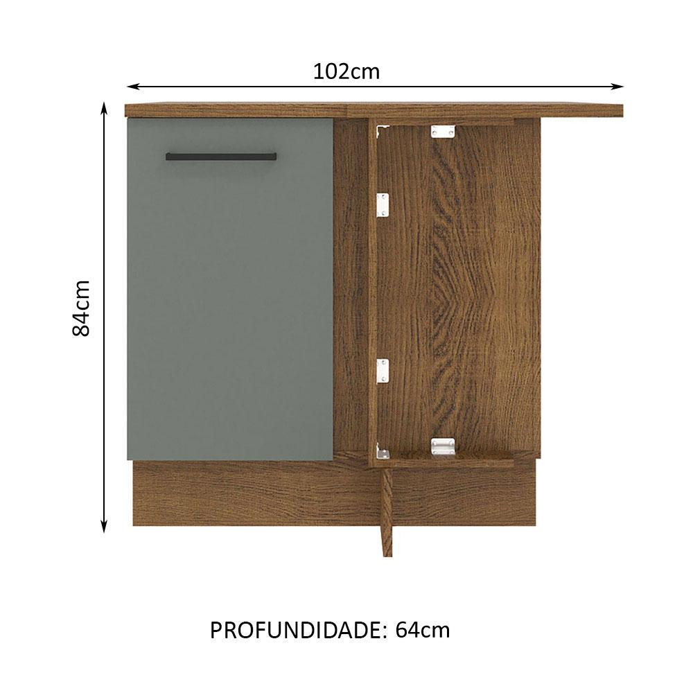 Foto 3 pulgar | Gabinete Bajo Cocina Madesa Agata 60cm Con Encimera Mg 04