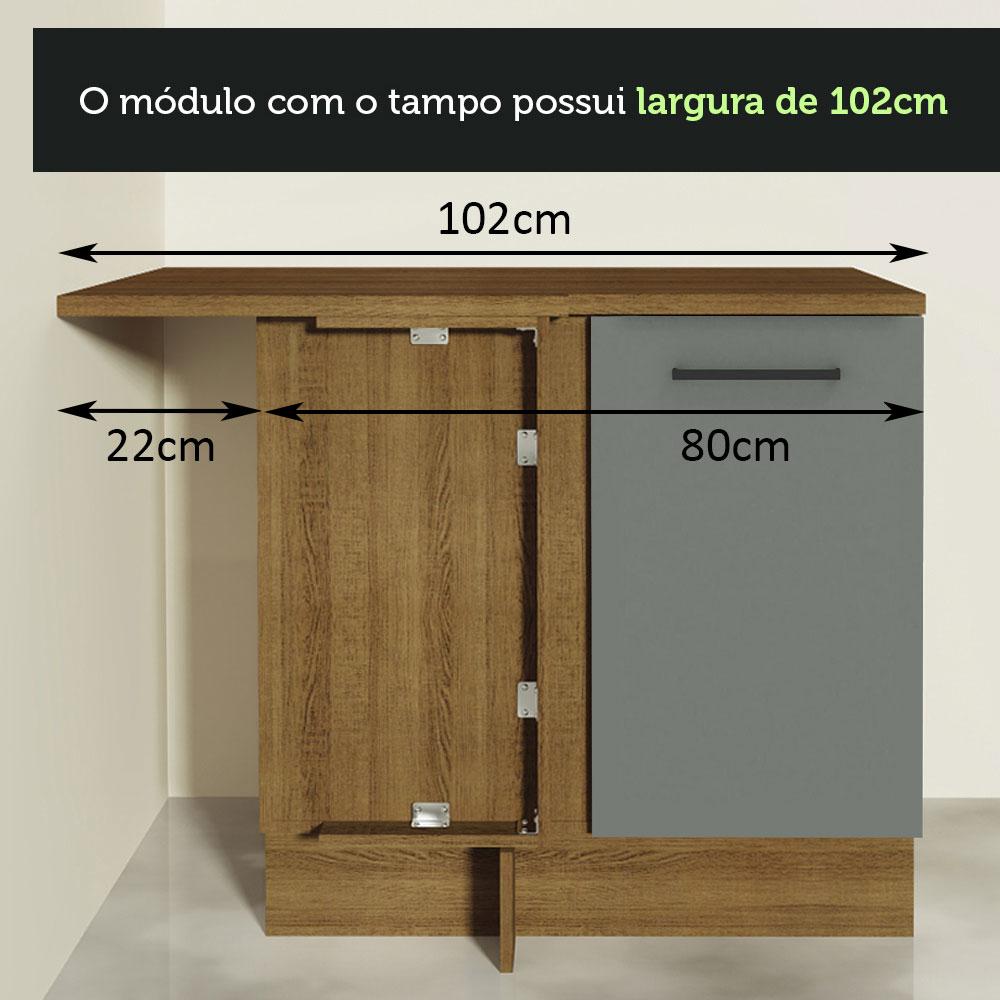 Foto 8 | Gabinete Bajo Cocina Madesa Agata 60cm Con Encimera Mg 04