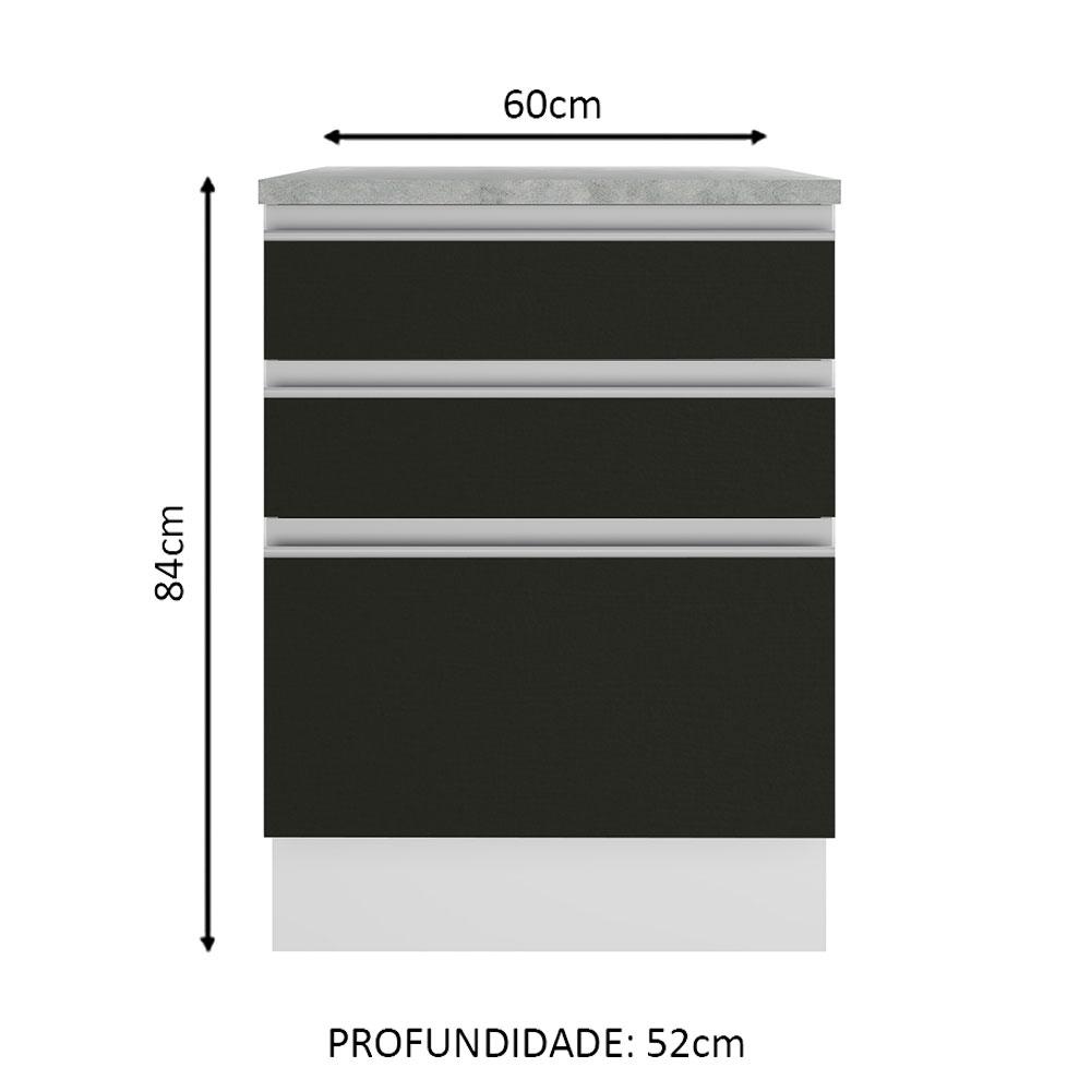Foto 3 pulgar | Gabinete Bajo Cocina Madesa Glamy 60cm Con Encimera Bn 10