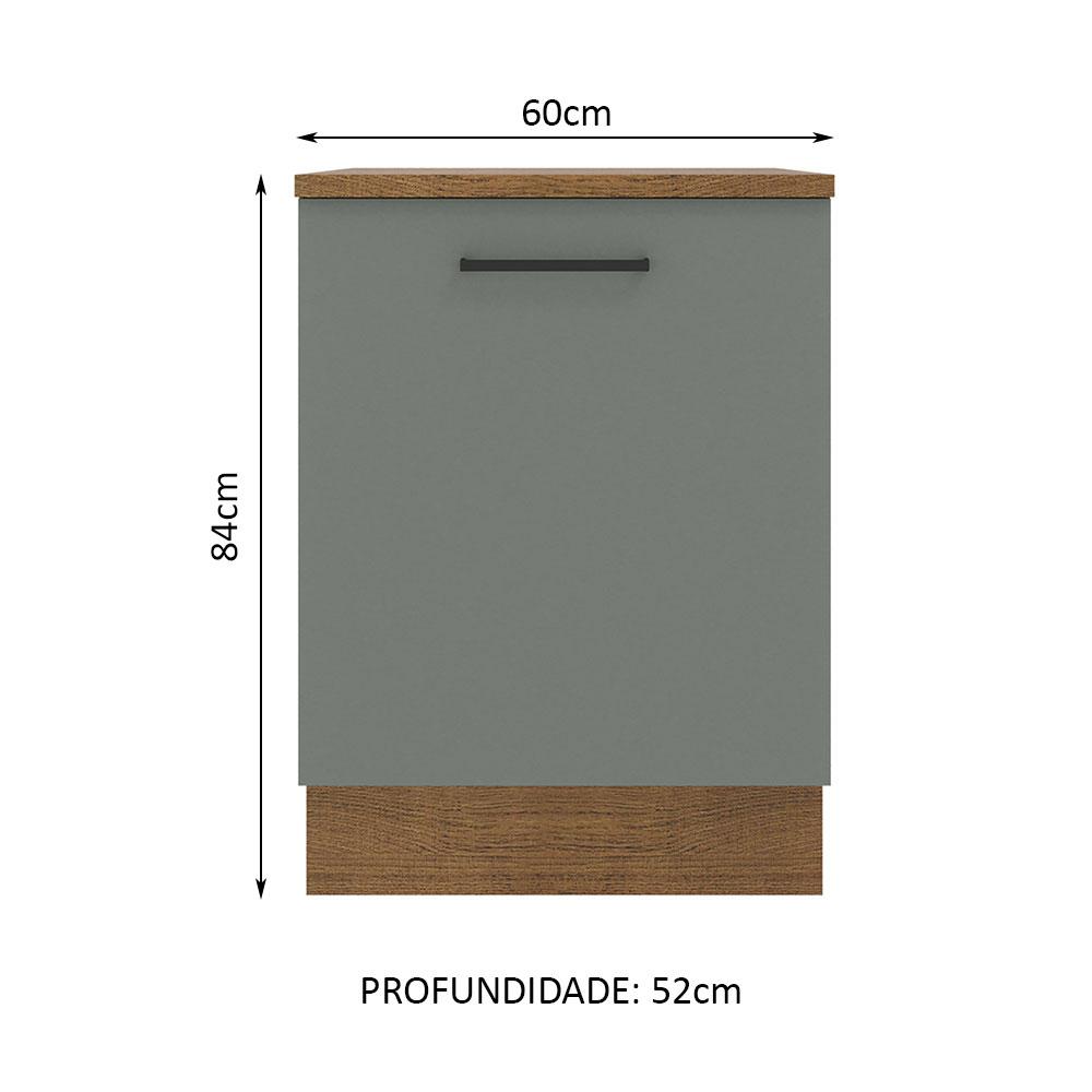 Foto 2 | Gabinete Bajo Cocina Madesa Agata 60cm Con Encimera Mg 03