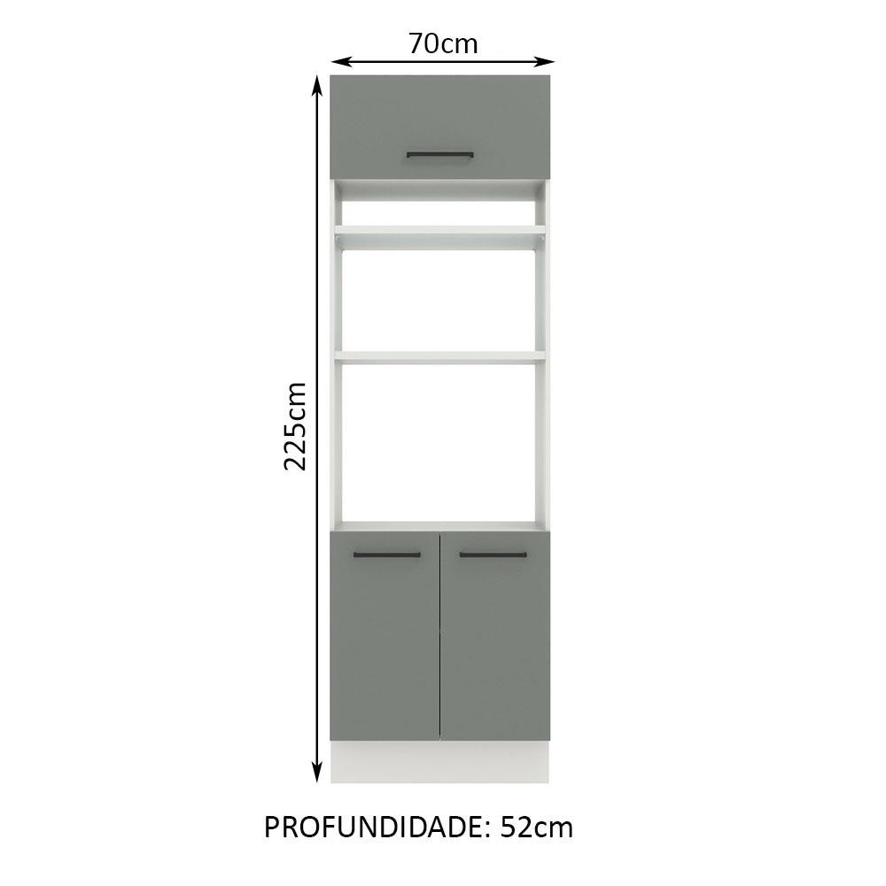Foto 9 pulgar | Mueble para Horno y Microondas Madesa Agata 70 cm