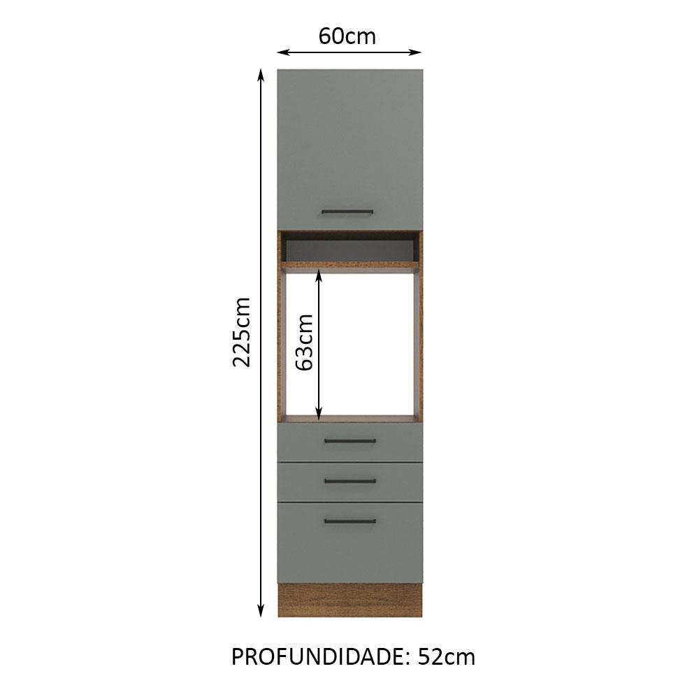 Foto 9 pulgar | Mueble para Horno y Microondas Madesa Ágata 60 cm