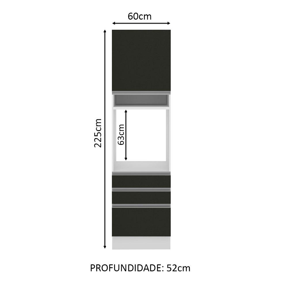 Foto 2 | Mueble para Horno y Microondas Madesa Glamy 60 cm