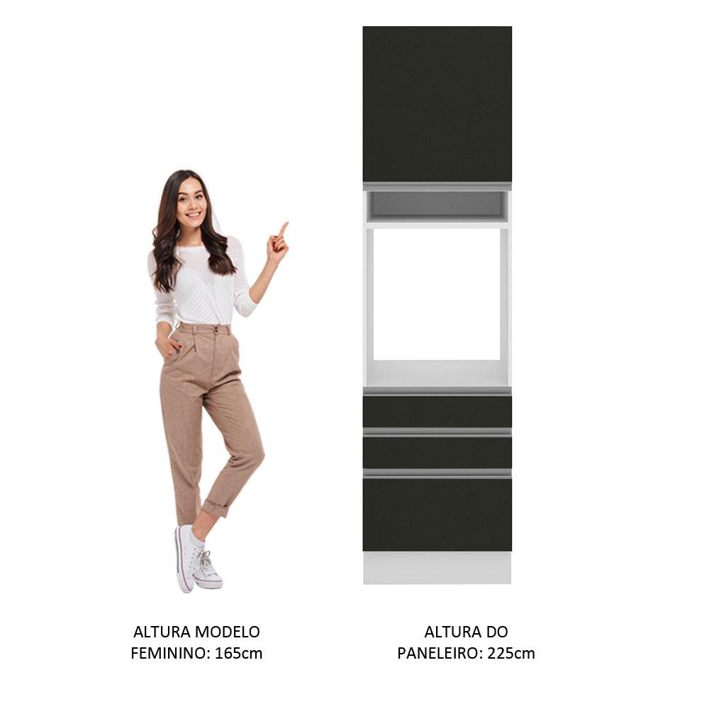 Foto 6 pulgar | Mueble para Horno y Microondas Madesa Glamy 60 cm