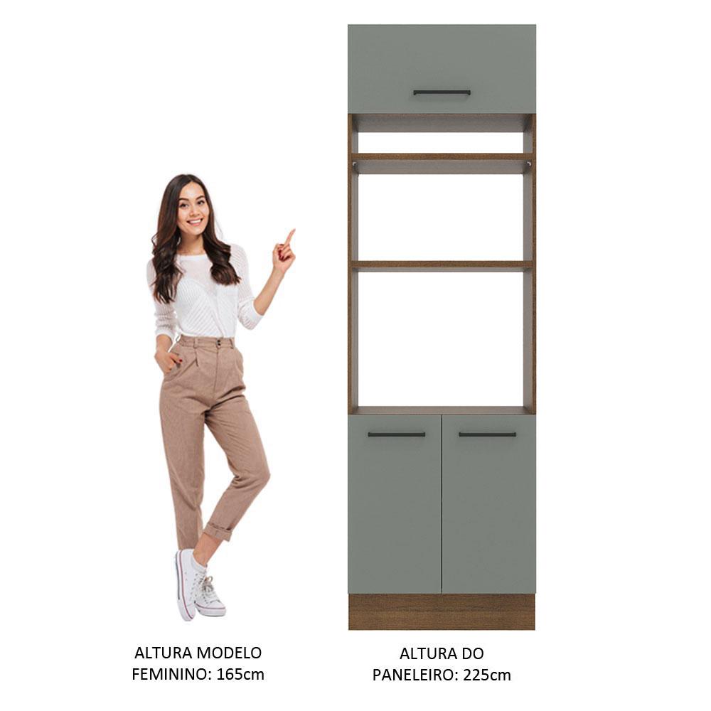 Foto 8 pulgar | Mueble para Horno y Microondas Madesa Ágata 70 cm