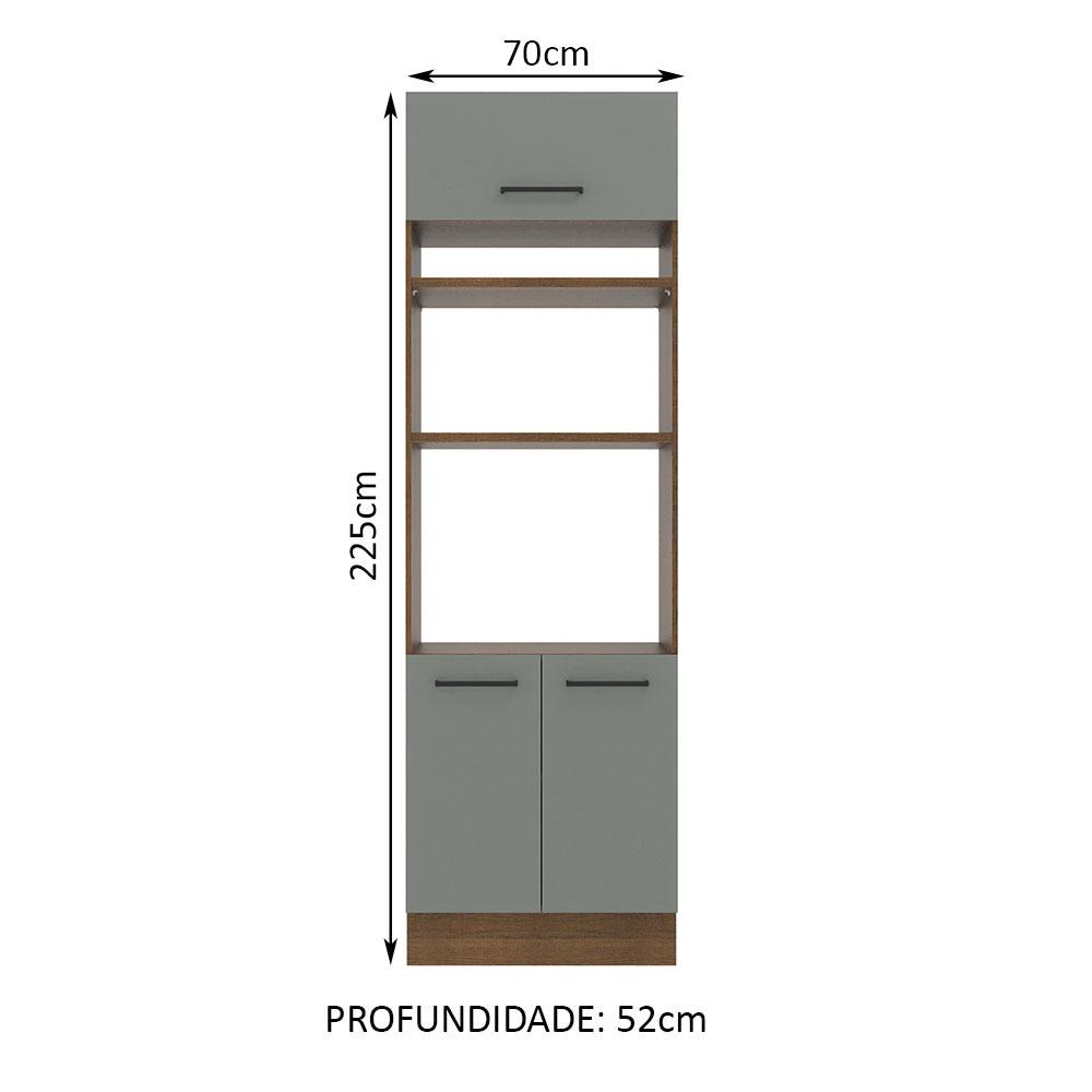 Foto 9 pulgar | Mueble para Horno y Microondas Madesa Ágata 70 cm