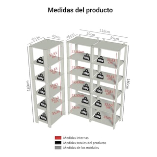 Foto 3 | Armario Organizador Multiuso Para Cocina Madesa 177cm Mn 1