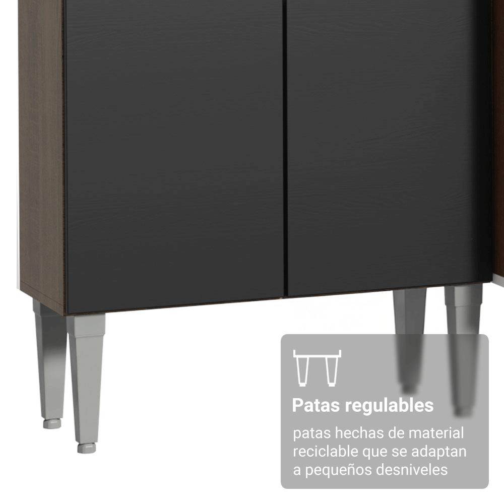 Foto 8 pulgar | Kit Gabinete Bajo Bufetera Y Despensero De Cocina Madesa Mn1