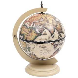 Foto 2 | Soporte De Mesa Para Vinos Globe Bar Vidaxl Madera De Eucalipto Blanco - Venta Internacional.