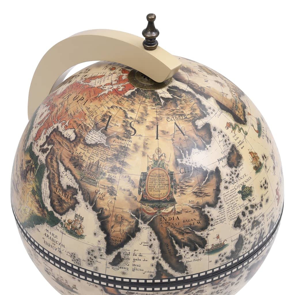 Foto 6 pulgar | Soporte De Mesa Para Vinos Globe Bar Vidaxl  Madera De Eucalipto  Blanco - Venta Internacional.