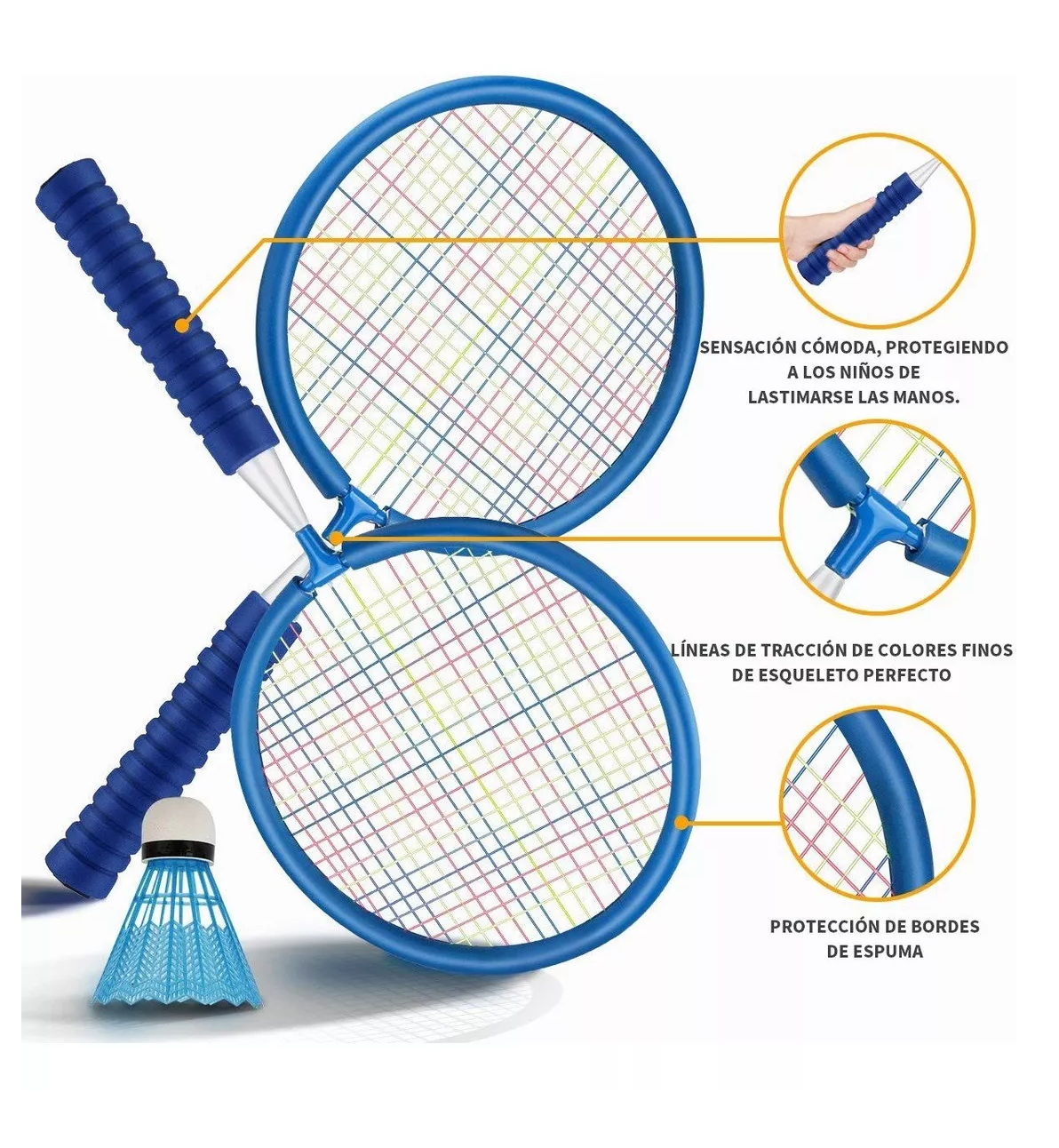 Foto 4 pulgar | Juego de Bádminton Belug para Niños 2 Raquetas y 2 Volantes