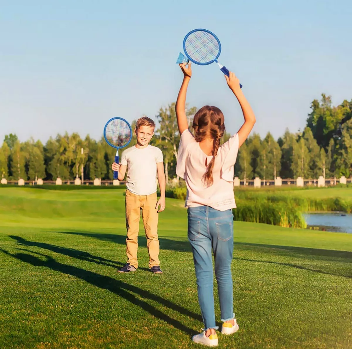 Foto 4 | Juego de Bádminton Belug para Niños 2 Raquetas y 2 Volantes