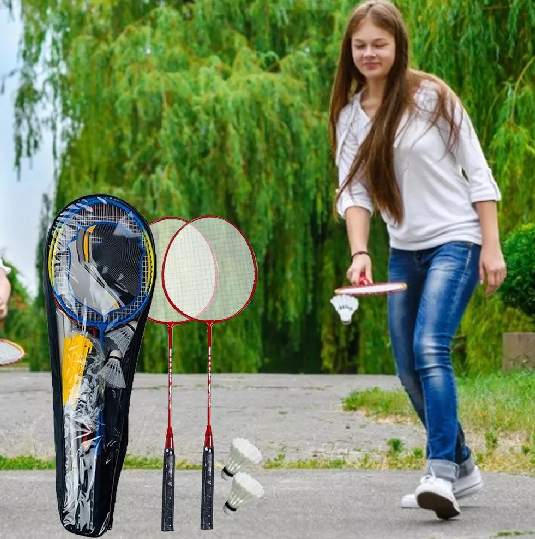 Foto 6 pulgar | Juego de Raquetas de Bádminton Belug 4 Raquetas con Poste de Red