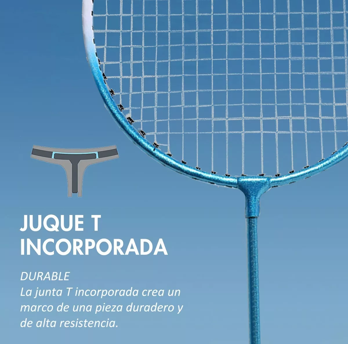 Foto 4 pulgar | Juego de Bádminton BELUG para Adultos 2 Raquetas y 3 Gallitos Azul