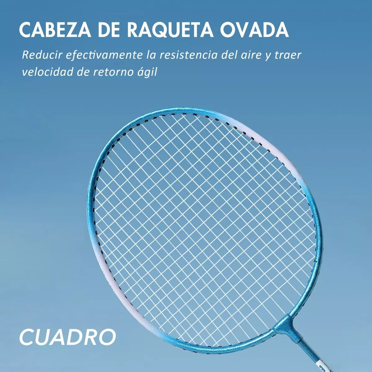 Foto 5 pulgar | Juego de Bádminton BELUG para Adultos 2 Raquetas y 3 Gallitos Azul