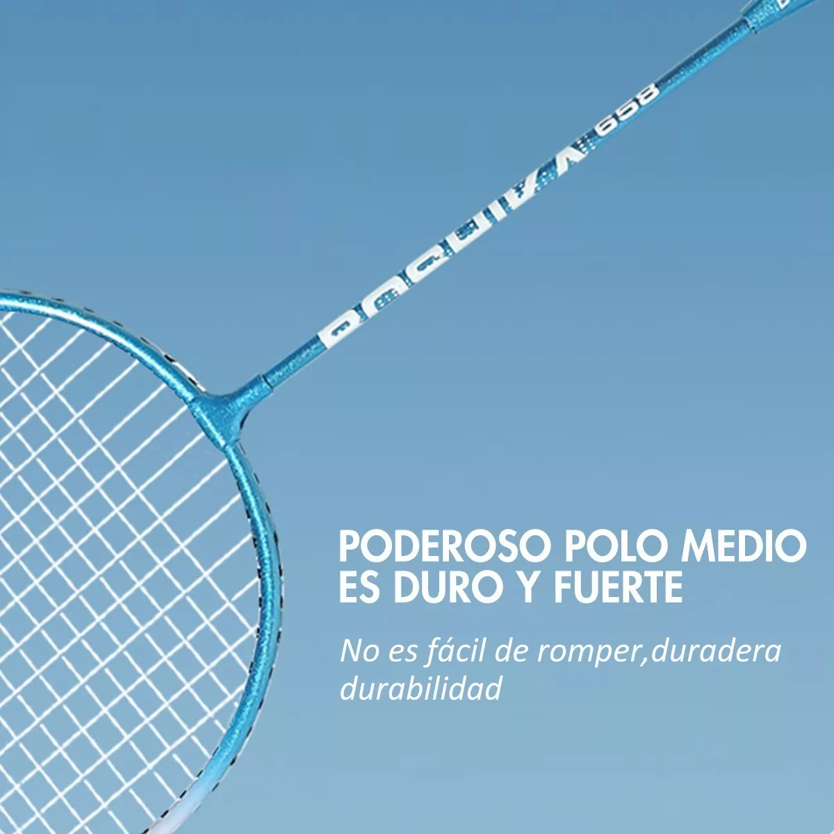 Foto 6 pulgar | Juego de Bádminton BELUG para Adultos 2 Raquetas y 3 Gallitos Azul