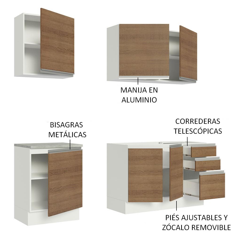 Foto 4 | Cocina Integral Madesa Glamy Sin Mesón de Acero 180 cm