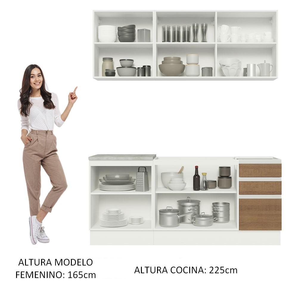 Foto 5 | Cocina Integral Madesa Glamy Sin Mesón de Acero 180 cm