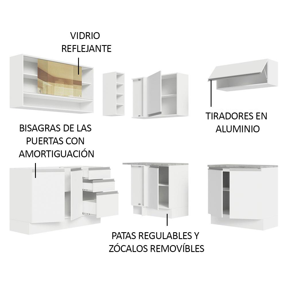 Foto 4 | Cocina Integral Esquinera Madesa Glamy color Blanco