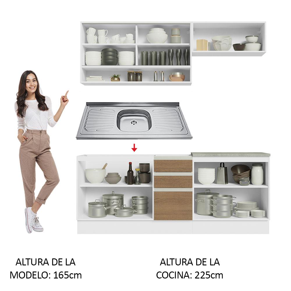 Foto 5 | Cocina Integral Madesa GRGL2000049B Marrón de 200 Cm