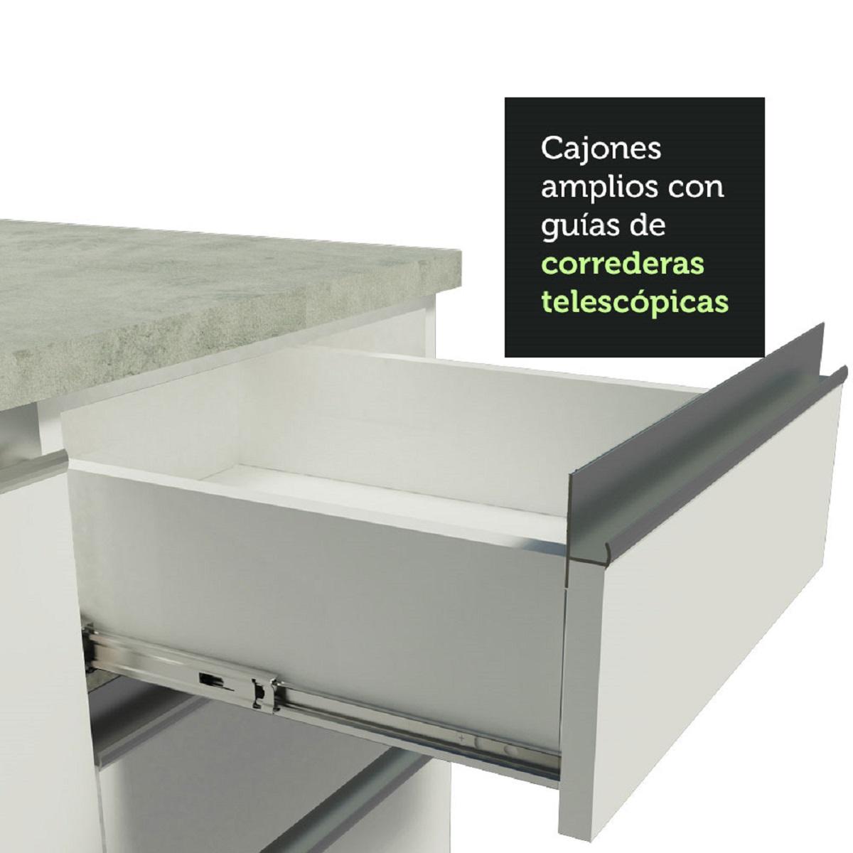 Foto 8 | Cocina Integral Madesa Glamy GRGL12000109 color Blanco 120 CM sin Mesón de Acero