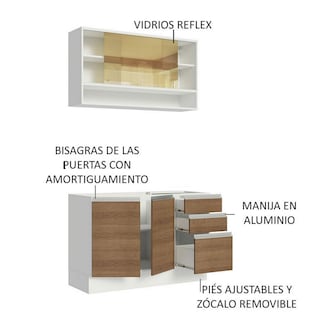 Foto 4 | Cocina Integral Compacta Madesa Glamy 2 Piezas 120 cm