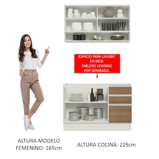Foto 5 | Cocina Integral Compacta Madesa Glamy 2 Piezas 120 cm