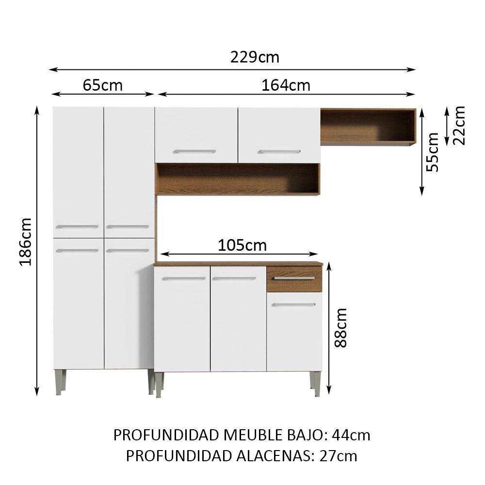 Foto 4 | Cocina Integral Madesa Emilly Top 229 cm