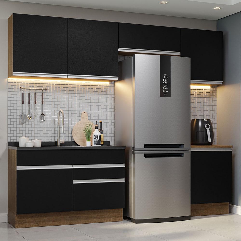 Foto 2 | Armario de Cocina Completo Glamy Madesa GRGL2600057K color Negro