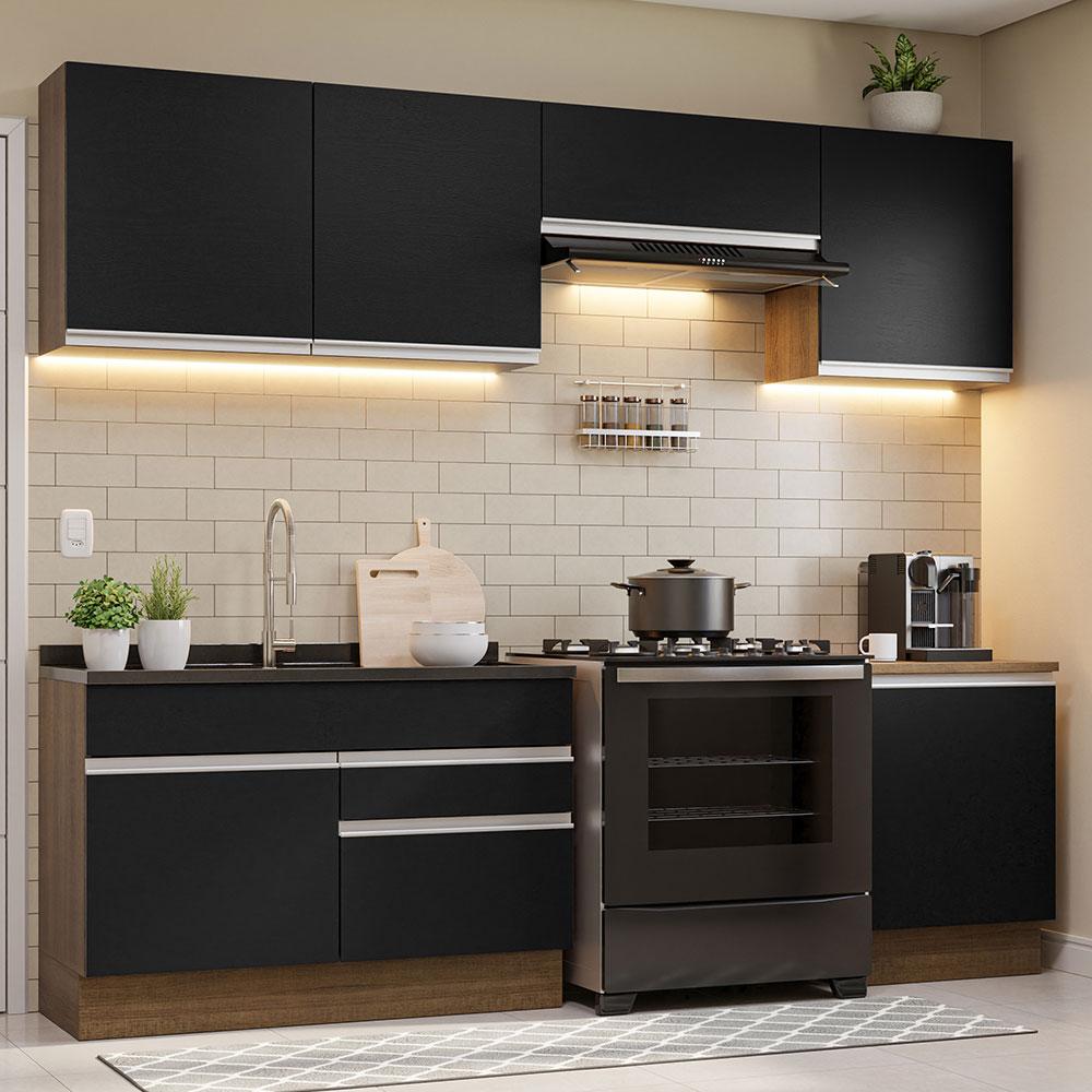 Foto 2 | Armario de Cocina Completo Glamy Madesa GRGL2600047K color Negro