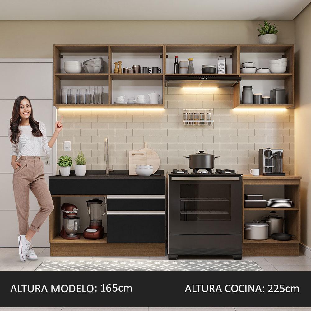 Foto 5 pulgar | Armario de Cocina Completo Glamy Madesa GRGL2600047K color Negro