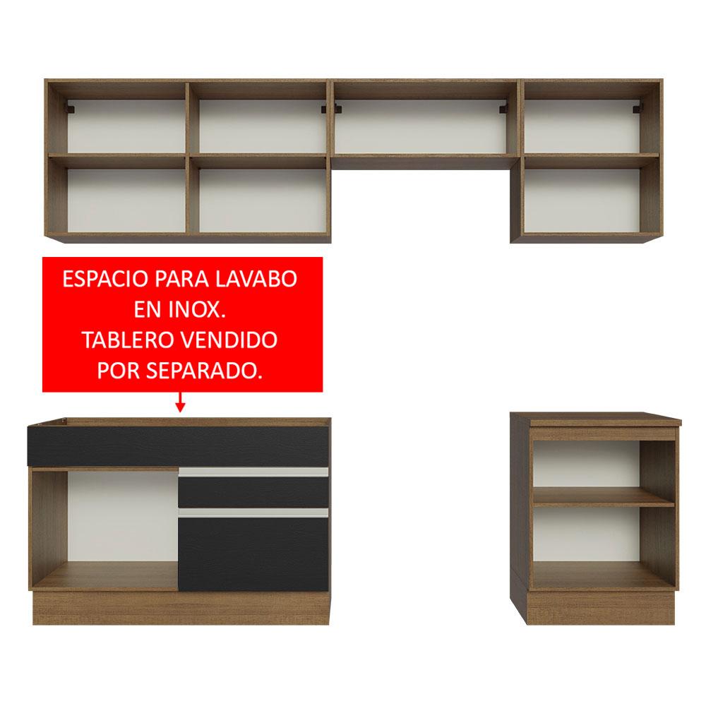 Foto 7 pulgar | Armario de Cocina Completo Glamy Madesa GRGL2600047K color Negro
