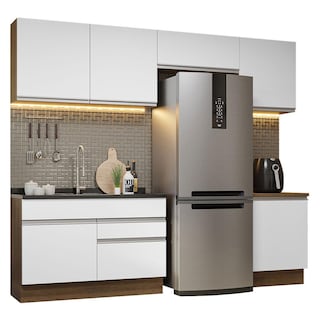 Foto 1 | Armario de Cocina Completo Glamy Madesa GRGL2600056E color Blanco