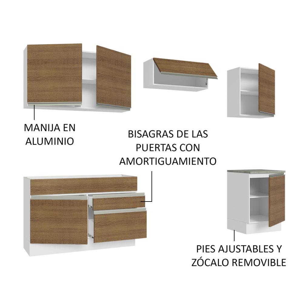 Foto 5 pulgar | Armario de Cocina Completo Glamy Madesa GRGL2600059B color Marrón