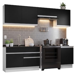 Foto 1 | Armario de Cocina Completo Glamy Madesa GRGL26000473 color Negro