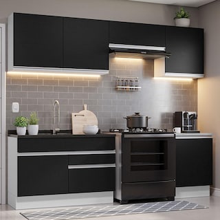 Foto 2 | Armario de Cocina Completo Glamy Madesa GRGL26000473 color Negro