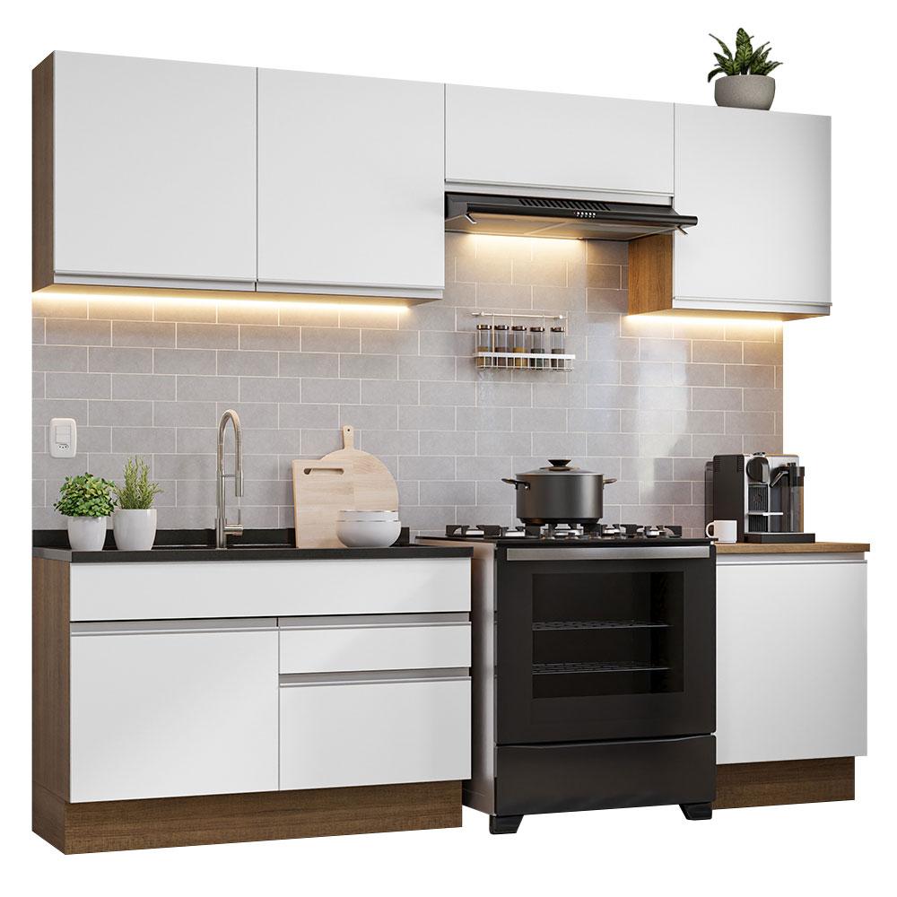 Armario de Cocina Completo Glamy Madesa GRGL2600046E color Blanco