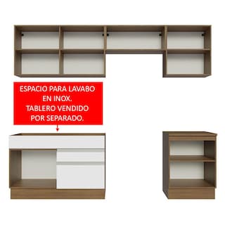 Foto 5 | Armario de Cocina Completo Glamy Madesa GRGL2600046E color Blanco