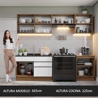 Foto 6 | Armario de Cocina Completo Glamy Madesa GRGL2600046E color Blanco
