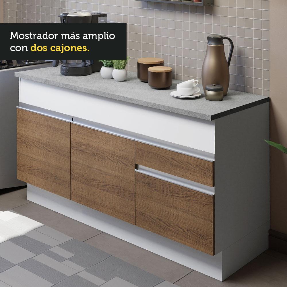 Foto 8 pulgar | Cocina Compacta Madesa GRGL1500019B color Marrón Glamy 150 CM